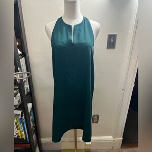 LOFT Teal Sleeveless Keyhole Shift Mini Dress with pleat at the back size S